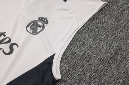 Real Madrid Sleeveless Training Kit - Beige/Black/Grey