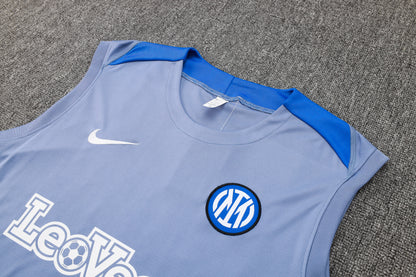 Inter Milan Sleeveless Training Kit - Baby Blue/Azure/Black