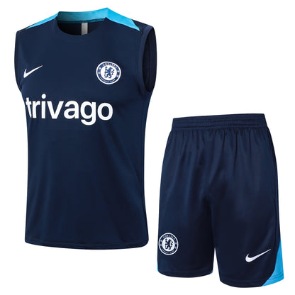 Chelsea Sleeveless Training Kit - Navy