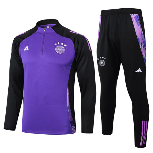 Germany 1/4 Zip Tracksuit Set Purple/Violet/Black