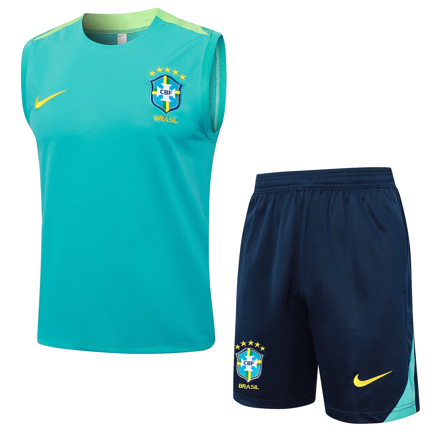 Brazil Sleeveless Training Kit - Turquoise