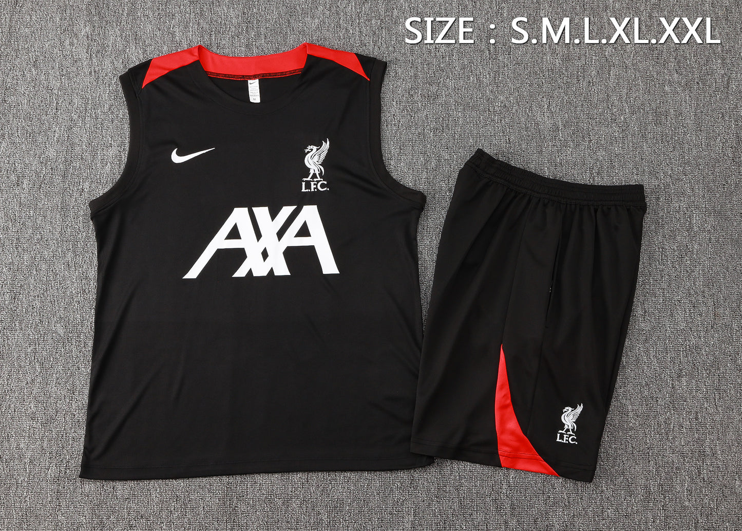 Liverpool Sleeveless Training Kit - Black