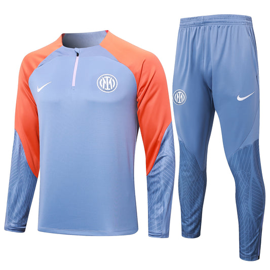 Inter Milan 1/4 Zip Tracksuit Set Baby-Blue/Sienna