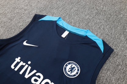 Chelsea Sleeveless Training Kit - Navy