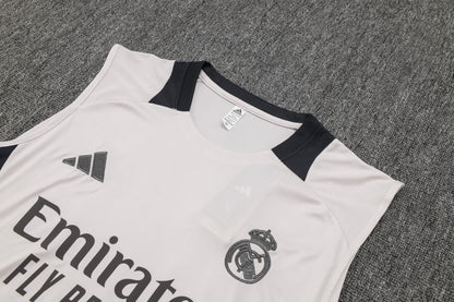 Real Madrid Sleeveless Training Kit - Beige/Black/Grey