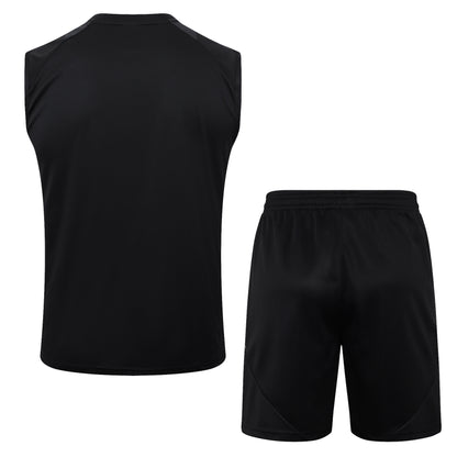 Real Madrid Sleeveless Training Kit - Black/Gold