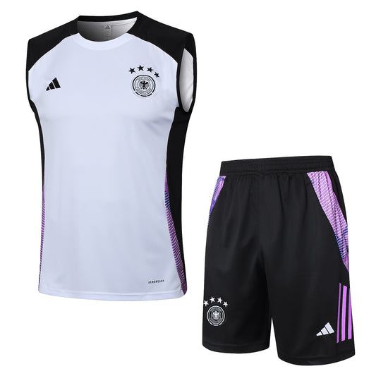 Germany Sleeveless Training Kit - White/Violet/Black