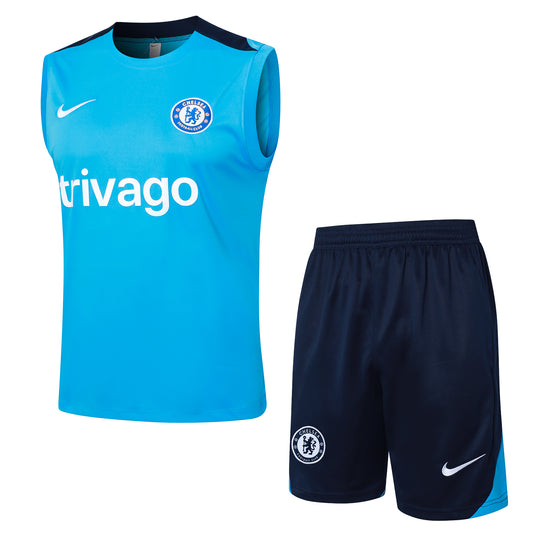 Chelsea Sleeveless Training Kit - Light Blue